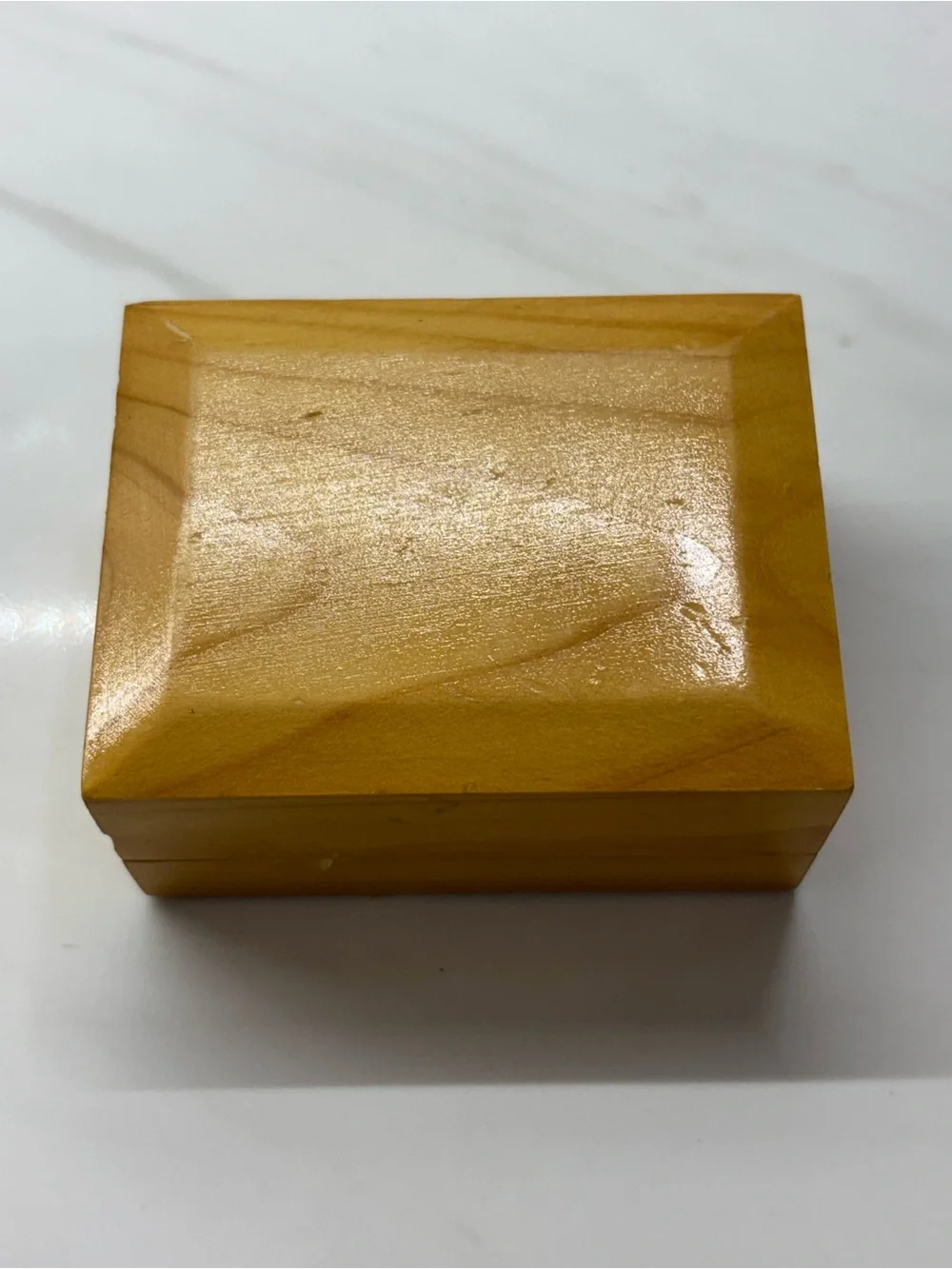 Geoffrey Beene Silver Tone Blue Inlay Rectangular Cufflinks w/ Wood Box